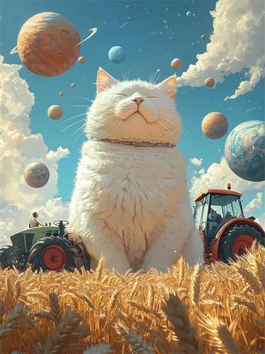 Puzzle 300 Teile für Erwachsene Traktor Wheatfield Cat, Unmöglich Schwer Schwierig Herausfordernd Puzzles, Geschicklichkeitsspiel für die ganze Familie Puzzle 300 Teile für Erwachsene Traktor Wheatfield Cat, Unmöglich Schwer Schwierig Herausfordernd Puzzles, Geschicklichkeitsspiel für die ganze Familie von Muaor