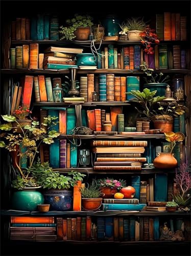 Puzzle 300 Teile für Erwachsene Vintage Bücherregal Pflanzen, Unmöglich Schwer Schwierig Herausfordernd Puzzles, Geschicklichkeitsspiel für die ganze Familie Puzzle 300 Teile für Erwachsene Vintage Bücherregal Pflanzen, Unmöglich Schwer Schwierig Herausfordernd Puzzles, Geschicklichkeitsspiel für die ganze Familie von Muaor