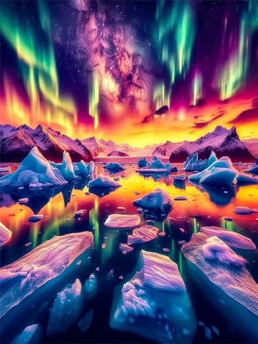 Puzzle 500 Teile Aurora Sky Gletscher, 500 Teile Challenge Puzzle für Erwachsene, Spaß puzzlespiel Premium Quality Klassisches Puzzles Puzzle 500 Teile Aurora Sky Gletscher, 500 Teile Challenge Puzzle für Erwachsene, Spaß puzzlespiel Premium Quality Klassisches Puzzles von Muaor