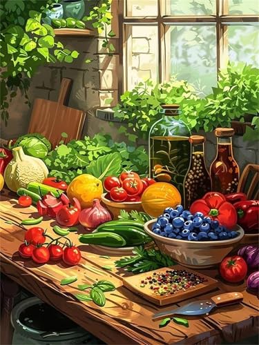 Puzzle 500 Teile Küche Gemüse Obst, 500 Teile Challenge Puzzle für Erwachsene, Spaß puzzlespiel Premium Quality Klassisches Puzzles Puzzle 500 Teile Küche Gemüse Obst, 500 Teile Challenge Puzzle für Erwachsene, Spaß puzzlespiel Premium Quality Klassisches Puzzles von Muaor