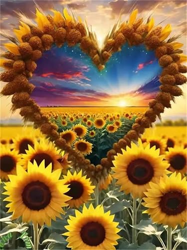 Puzzle 500 Teile Sonnenblumen-Landschaft, 500 Teile Challenge Puzzle für Erwachsene, Spaß puzzlespiel Premium Quality Klassisches Puzzles von Muaor