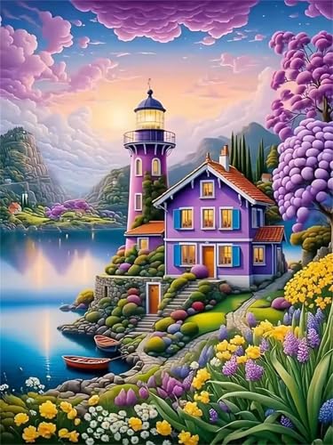 Puzzle 500 Teile für Erwachsene Leuchtturm Garten See, Unmöglich Schwer Schwierig Herausfordernd Puzzles, Geschicklichkeitsspiel für die ganze Familie Puzzle 500 Teile für Erwachsene Leuchtturm Garten See, Unmöglich Schwer Schwierig Herausfordernd Puzzles, Geschicklichkeitsspiel für die ganze Familie von Muaor