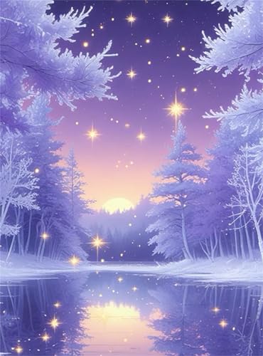 Puzzle 500 Teile für Erwachsene Lila Schneewälder, Unmöglich Schwer Schwierig Herausfordernd Puzzles, Geschicklichkeitsspiel für die ganze Familie Puzzle 500 Teile für Erwachsene Lila Schneewälder, Unmöglich Schwer Schwierig Herausfordernd Puzzles, Geschicklichkeitsspiel für die ganze Familie von Muaor