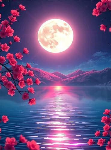 Puzzle 500 Teile für Erwachsene Mond Berg Meer, Unmöglich Schwer Schwierig Herausfordernd Puzzles, Geschicklichkeitsspiel für die ganze Familie Puzzle 500 Teile für Erwachsene Mond Berg Meer, Unmöglich Schwer Schwierig Herausfordernd Puzzles, Geschicklichkeitsspiel für die ganze Familie von Muaor