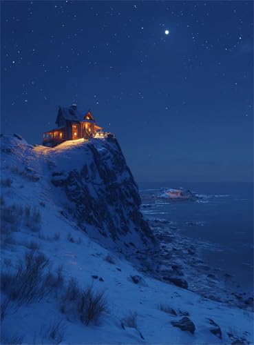 Puzzle 500 Teile für Erwachsene Schneehaus an den Klippen, Unmöglich Schwer Schwierig Herausfordernd Puzzles, Geschicklichkeitsspiel für die ganze Familie Puzzle 500 Teile für Erwachsene Schneehaus an den Klippen, Unmöglich Schwer Schwierig Herausfordernd Puzzles, Geschicklichkeitsspiel für die ganze Familie von Muaor