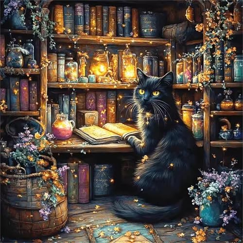 Puzzle 60 Teile Erwachsene, EIN Herausforderndes Rätsel, Puzzlespiele für Die Ganze Familie, 60 Puzzle Geschenke für Frauen und Männer, Thema:Buchhandlung Katze Firefly Puzzle 60 Teile Erwachsene, EIN Herausforderndes Rätsel, Puzzlespiele für Die Ganze Familie, 60 Puzzle Geschenke für Frauen und Männer, Thema:Buchhandlung Katze Firefly von Muaor