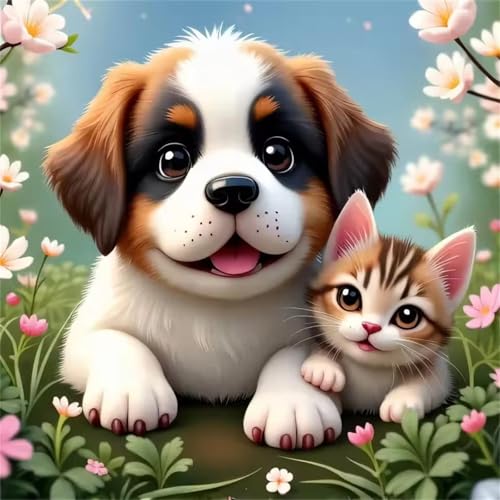 Puzzle 60 Teile Erwachsene, EIN Herausforderndes Rätsel, Puzzlespiele für Die Ganze Familie, 60 Puzzle Geschenke für Frauen und Männer, Thema:Katzen Hunde Pflanzen von Muaor