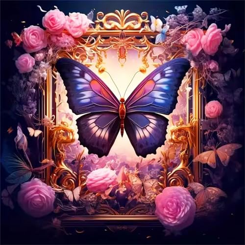 Puzzle 60 Teile Erwachsene, EIN Herausforderndes Rätsel, Puzzlespiele für Die Ganze Familie, 60 Puzzle Geschenke für Frauen und Männer, Thema:Rose Lila Schmetterling Puzzle 60 Teile Erwachsene, EIN Herausforderndes Rätsel, Puzzlespiele für Die Ganze Familie, 60 Puzzle Geschenke für Frauen und Männer, Thema:Rose Lila Schmetterling von Muaor
