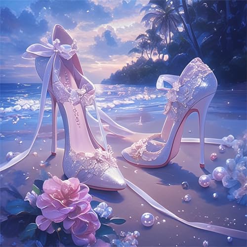 Puzzle 60 Teile Erwachsene, EIN Herausforderndes Rätsel, Puzzlespiele für Die Ganze Familie, 60 Puzzle Geschenke für Frauen und Männer, Thema:Strand High Heels von Muaor