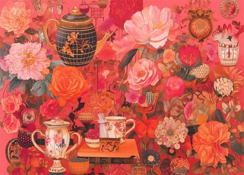 Puzzle 60 Teile Farbenfroher Blumenstil, 60 Teile Challenge Puzzle für Erwachsene, Spaß puzzlespiel Premium Quality Klassisches Puzzles Puzzle 60 Teile Farbenfroher Blumenstil, 60 Teile Challenge Puzzle für Erwachsene, Spaß puzzlespiel Premium Quality Klassisches Puzzles von Muaor