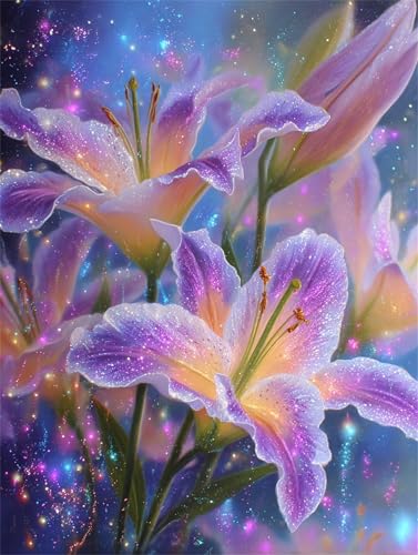 Puzzle 60 Teile Leuchtende lila Lilie, 60 Teile Challenge Puzzle für Erwachsene, Spaß puzzlespiel Premium Quality Klassisches Puzzles Puzzle 60 Teile Leuchtende lila Lilie, 60 Teile Challenge Puzzle für Erwachsene, Spaß puzzlespiel Premium Quality Klassisches Puzzles von Muaor