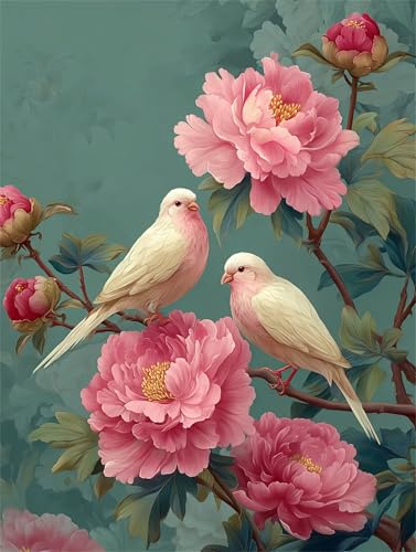 Puzzle 60 Teile für Erwachsene Blumenvögel Malerei, Unmöglich Schwer Schwierig Herausfordernd Puzzles, Geschicklichkeitsspiel für die ganze Familie von Muaor