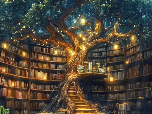 Puzzle 60 Teile für Erwachsene Bücherregal Baum, Unmöglich Schwer Schwierig Herausfordernd Puzzles, Geschicklichkeitsspiel für die ganze Familie Puzzle 60 Teile für Erwachsene Bücherregal Baum, Unmöglich Schwer Schwierig Herausfordernd Puzzles, Geschicklichkeitsspiel für die ganze Familie von Muaor