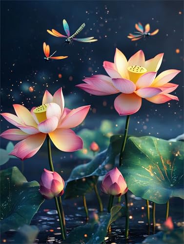Puzzle 60 Teile für Erwachsene Nächtlicher Lotusteich, Unmöglich Schwer Schwierig Herausfordernd Puzzles, Geschicklichkeitsspiel für die ganze Familie Puzzle 60 Teile für Erwachsene Nächtlicher Lotusteich, Unmöglich Schwer Schwierig Herausfordernd Puzzles, Geschicklichkeitsspiel für die ganze Familie von Muaor