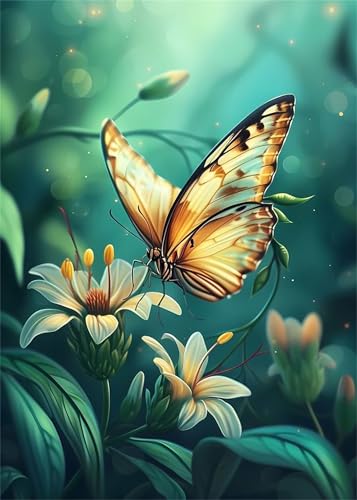 Puzzle 60 Teile für Erwachsene Pflanze Schmetterling, Unmöglich Schwer Schwierig Herausfordernd Puzzles, Geschicklichkeitsspiel für die ganze Familie von Muaor
