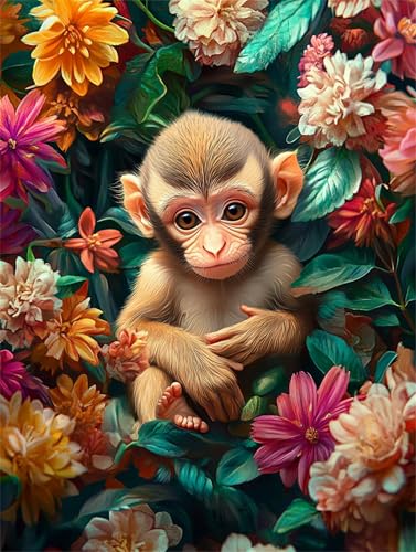 Puzzle 60 Teile für Erwachsene Tropischer AFFE, Unmöglich Schwer Schwierig Herausfordernd Puzzles, Geschicklichkeitsspiel für die ganze Familie von Muaor