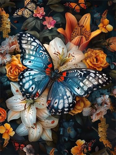 Puzzle 700 Teile für Erwachsene Blauer Schmetterling Blumen, Unmöglich Schwer Schwierig Herausfordernd Puzzles, Geschicklichkeitsspiel für die ganze Familie Puzzle 700 Teile für Erwachsene Blauer Schmetterling Blumen, Unmöglich Schwer Schwierig Herausfordernd Puzzles, Geschicklichkeitsspiel für die ganze Familie von Muaor
