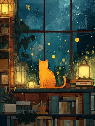 Puzzle 90 Teile für Erwachsene Anime Katze Bücherregal, Unmöglich Schwer Schwierig Herausfordernd Puzzles, Geschicklichkeitsspiel für die ganze Familie Puzzle 90 Teile für Erwachsene Anime Katze Bücherregal, Unmöglich Schwer Schwierig Herausfordernd Puzzles, Geschicklichkeitsspiel für die ganze Familie von Muaor