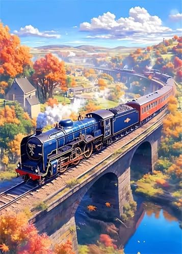 Puzzle 90 Teile für Erwachsene Bahngleise in Woods, Unmöglich Schwer Schwierig Herausfordernd Puzzles, Geschicklichkeitsspiel für die ganze Familie Puzzle 90 Teile für Erwachsene Bahngleise in Woods, Unmöglich Schwer Schwierig Herausfordernd Puzzles, Geschicklichkeitsspiel für die ganze Familie von Muaor