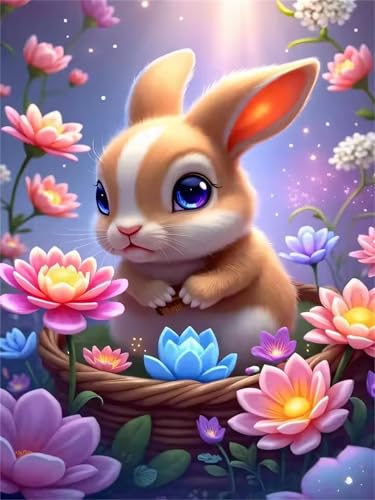 Puzzle 90 Teile für Erwachsene Lotus-Kaninchen, Unmöglich Schwer Schwierig Herausfordernd Puzzles, Geschicklichkeitsspiel für die ganze Familie von Muaor