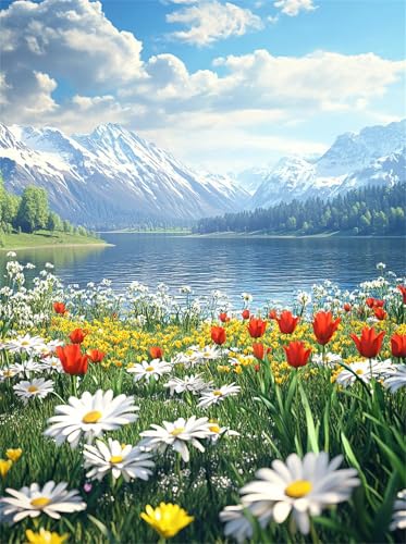 Puzzle für Erwachsene 1000 Teile, DIY Kreative Unterhaltung Puzzles, schöne Geschenkidee Jigsaw Puzzle mit Blick auf den Bergsee-Motiv Puzzle für Erwachsene 1000 Teile, DIY Kreative Unterhaltung Puzzles, schöne Geschenkidee Jigsaw Puzzle mit Blick auf den Bergsee-Motiv von Muaor