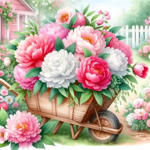 Puzzle für Erwachsene 120 Teile Garten Pfingstrose LKW, DIY Kreative Unterhaltung, Spaß, Klassisches Puzzles für Erwachsene Lernspiel Spielzeug Geschenk Jigsaw Puzzle 120 Teile von Muaor
