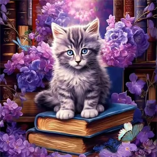 Puzzle für Erwachsene 120 Teile Lila Blume Katze, DIY Kreative Unterhaltung, Spaß, Klassisches Puzzles für Erwachsene Lernspiel Spielzeug Geschenk Jigsaw Puzzle 120 Teile von Muaor