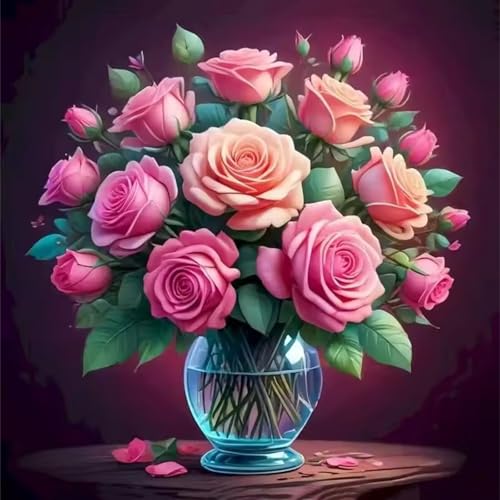 Puzzle für Erwachsene 120 Teile Rose Vase, DIY Kreative Unterhaltung, Spaß, Klassisches Puzzles für Erwachsene Lernspiel Spielzeug Geschenk Jigsaw Puzzle 120 Teile von Muaor