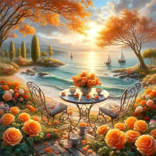 Puzzle für Erwachsene 120 Teile Sea Sailboat Garden, DIY Kreative Unterhaltung, Spaß, Klassisches Puzzles für Erwachsene Lernspiel Spielzeug Geschenk Jigsaw Puzzle 120 Teile von Muaor