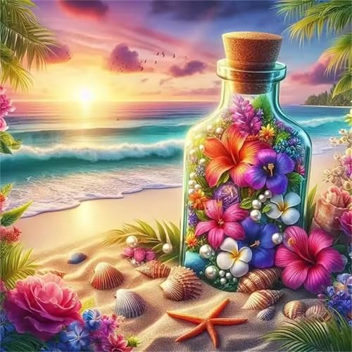 Puzzle für Erwachsene 120 Teile Sonnenuntergang am tropischen Strand, DIY Kreative Unterhaltung, Spaß, Klassisches Puzzles für Erwachsene Lernspiel Spielzeug Geschenk Jigsaw Puzzle 120 Teile von Muaor