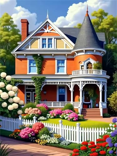 Puzzle für Erwachsene 1500 Teile, DIY Kreative Unterhaltung Puzzles, schöne Geschenkidee Jigsaw Puzzle mit Landhaus Garten-Motiv von Muaor