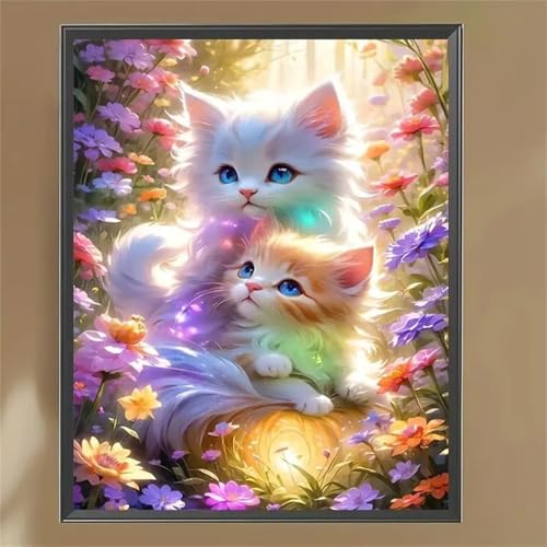 Puzzle für Erwachsene 200 Teile, DIY Kreative Unterhaltung Puzzles, schöne Geschenkidee Jigsaw Puzzle mit Sonnenlicht Wald Katze-Motiv von Muaor