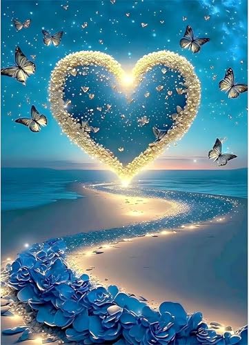 Puzzle für Erwachsene 200 Teile, DIY Kreative Unterhaltung Puzzles, schöne Geschenkidee Jigsaw Puzzle mit Strand Herz Himmel-Motiv von Muaor