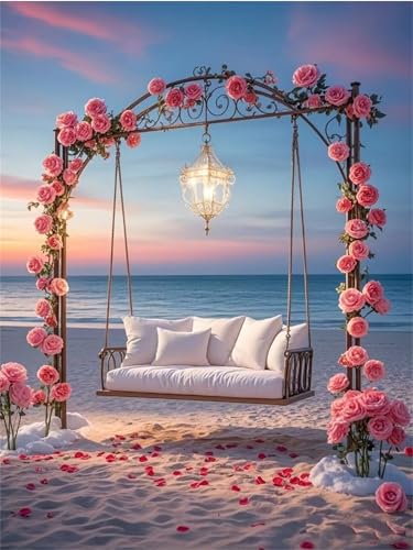 Puzzle für Erwachsene 200 Teile, DIY Kreative Unterhaltung Puzzles, schöne Geschenkidee Jigsaw Puzzle mit Strandrose-Schaukel-Motiv Puzzle für Erwachsene 200 Teile, DIY Kreative Unterhaltung Puzzles, schöne Geschenkidee Jigsaw Puzzle mit Strandrose-Schaukel-Motiv von Muaor