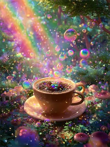 Puzzle für Erwachsene 2000 Teile, DIY Kreative Unterhaltung Puzzles, schöne Geschenkidee Jigsaw Puzzle mit Regenbogen-Kaffeebaum-Motiv von Muaor