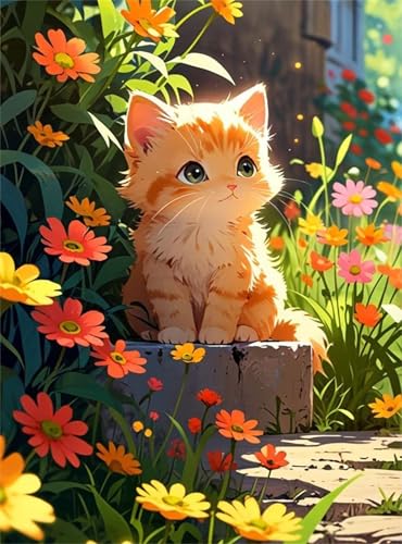 Puzzle für Erwachsene 30 Teile, DIY Kreative Unterhaltung Puzzles, schöne Geschenkidee Jigsaw Puzzle mit Garten Daisy Katze-Motiv Puzzle für Erwachsene 30 Teile, DIY Kreative Unterhaltung Puzzles, schöne Geschenkidee Jigsaw Puzzle mit Garten Daisy Katze-Motiv von Muaor