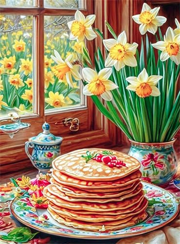 Puzzle für Erwachsene 30 Teile, DIY Kreative Unterhaltung Puzzles, schöne Geschenkidee Jigsaw Puzzle mit Lebensmittel Pfannkuchen Blume-Motiv Puzzle für Erwachsene 30 Teile, DIY Kreative Unterhaltung Puzzles, schöne Geschenkidee Jigsaw Puzzle mit Lebensmittel Pfannkuchen Blume-Motiv von Muaor