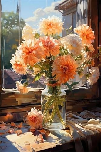 Puzzle für Erwachsene 30 Teile, DIY Kreative Unterhaltung Puzzles, schöne Geschenkidee Jigsaw Puzzle mit Orange Blumen Balkon-Motiv Puzzle für Erwachsene 30 Teile, DIY Kreative Unterhaltung Puzzles, schöne Geschenkidee Jigsaw Puzzle mit Orange Blumen Balkon-Motiv von Muaor