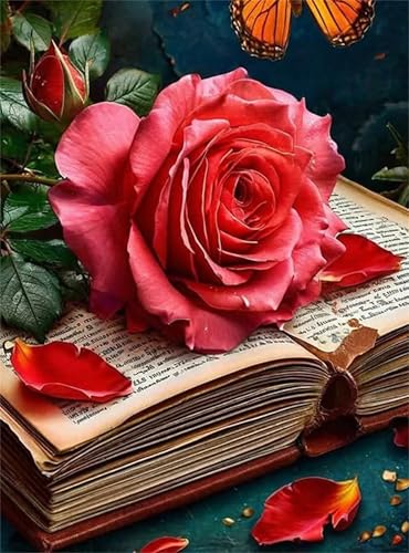 Puzzle für Erwachsene 30 Teile, DIY Kreative Unterhaltung Puzzles, schöne Geschenkidee Jigsaw Puzzle mit Rose English Buch-Motiv Puzzle für Erwachsene 30 Teile, DIY Kreative Unterhaltung Puzzles, schöne Geschenkidee Jigsaw Puzzle mit Rose English Buch-Motiv von Muaor