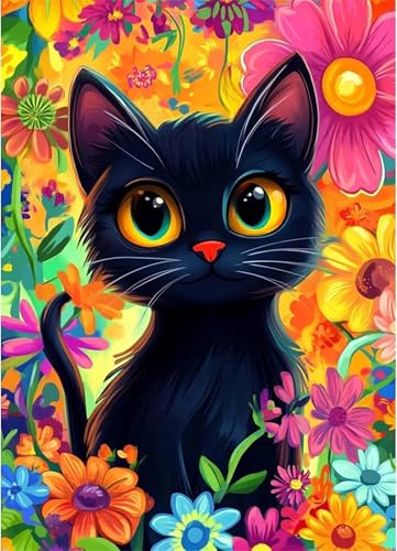 Puzzle für Erwachsene 300 Teile, DIY Kreative Unterhaltung Puzzles, schöne Geschenkidee Jigsaw Puzzle mit Bunte Blumenkatzen-Motiv Puzzle für Erwachsene 300 Teile, DIY Kreative Unterhaltung Puzzles, schöne Geschenkidee Jigsaw Puzzle mit Bunte Blumenkatzen-Motiv von Muaor