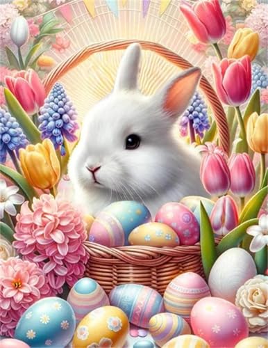 Puzzle für Erwachsene 300 Teile, DIY Kreative Unterhaltung Puzzles, schöne Geschenkidee Jigsaw Puzzle mit Kaninchen Tulpe Ei-Motiv Puzzle für Erwachsene 300 Teile, DIY Kreative Unterhaltung Puzzles, schöne Geschenkidee Jigsaw Puzzle mit Kaninchen Tulpe Ei-Motiv von Muaor