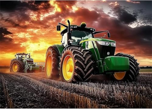 Puzzle für Erwachsene 300 Teile, DIY Kreative Unterhaltung Puzzles, schöne Geschenkidee Jigsaw Puzzle mit Sunset Ackerschlepper-Motiv Puzzle für Erwachsene 300 Teile, DIY Kreative Unterhaltung Puzzles, schöne Geschenkidee Jigsaw Puzzle mit Sunset Ackerschlepper-Motiv von Muaor