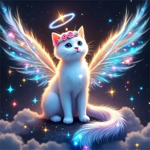 Puzzle für Erwachsene 35 Teile Feder Katze Starlight, DIY Kreative Unterhaltung, Spaß, Klassisches Puzzles für Erwachsene Lernspiel Spielzeug Geschenk Jigsaw Puzzle 35 Teile von Muaor