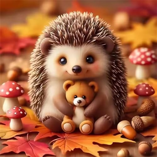 Puzzle für Erwachsene 35 Teile Igel Bär Blatt, DIY Kreative Unterhaltung, Spaß, Klassisches Puzzles für Erwachsene Lernspiel Spielzeug Geschenk Jigsaw Puzzle 35 Teile von Muaor