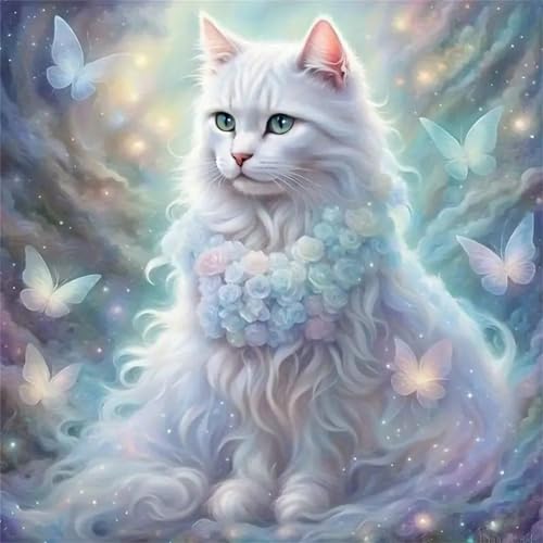 Puzzle für Erwachsene 35 Teile Katze Nebel Schmetterling, DIY Kreative Unterhaltung, Spaß, Klassisches Puzzles für Erwachsene Lernspiel Spielzeug Geschenk Jigsaw Puzzle 35 Teile von Muaor