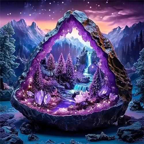 Puzzle für Erwachsene 35 Teile Lila Kristallhölzer, DIY Kreative Unterhaltung, Spaß, Klassisches Puzzles für Erwachsene Lernspiel Spielzeug Geschenk Jigsaw Puzzle 35 Teile von Muaor