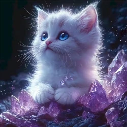 Puzzle für Erwachsene 35 Teile Lila Kristallkatze, DIY Kreative Unterhaltung, Spaß, Klassisches Puzzles für Erwachsene Lernspiel Spielzeug Geschenk Jigsaw Puzzle 35 Teile von Muaor