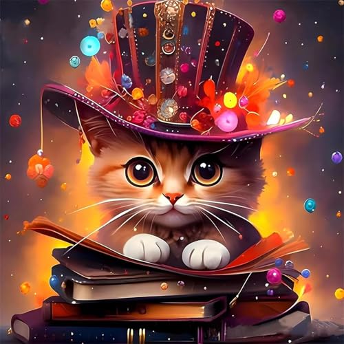 Puzzle für Erwachsene 35 Teile Magischer Hut Katze, DIY Kreative Unterhaltung, Spaß, Klassisches Puzzles für Erwachsene Lernspiel Spielzeug Geschenk Jigsaw Puzzle 35 Teile von Muaor