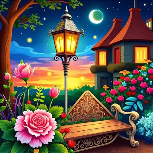 Puzzle für Erwachsene 35 Teile Park Bench Nacht, DIY Kreative Unterhaltung, Spaß, Klassisches Puzzles für Erwachsene Lernspiel Spielzeug Geschenk Jigsaw Puzzle 35 Teile von Muaor