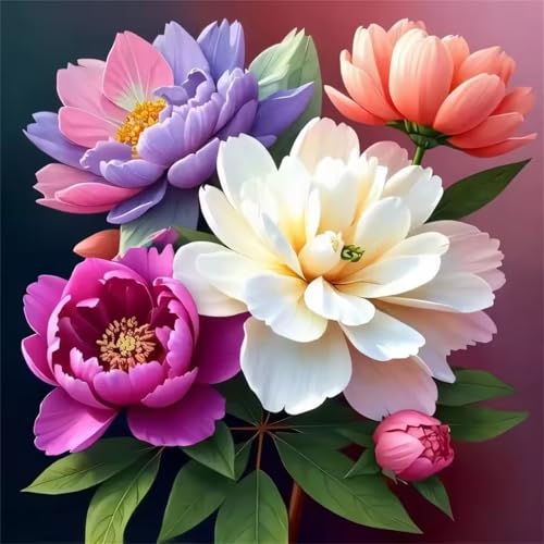 Puzzle für Erwachsene 35 Teile Pfingstrose Blume, DIY Kreative Unterhaltung, Spaß, Klassisches Puzzles für Erwachsene Lernspiel Spielzeug Geschenk Jigsaw Puzzle 35 Teile von Muaor